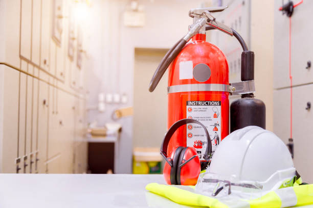 Fire extinguisher sasety in control room.